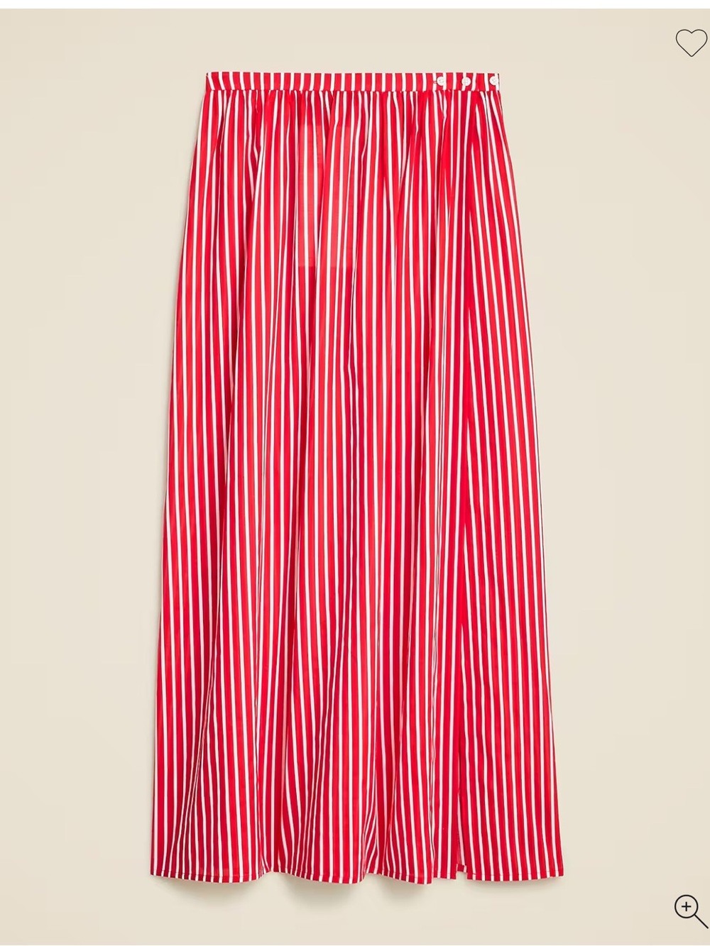 NWOT J. Crew Cotton Voile Beach Skirt with Side Slit in Vintage Ref Stripe - Picture 3 of 10
